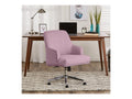 Serta Leighton Home Office Desk Chair Chrome Nailheads Twill Fabric Lilac Purple