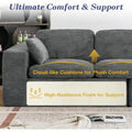 AECOJOY 110" Oversized Sofa for Living Room, 3 Seater Cloud Boneless Couch with Fluffy Seat Cushions