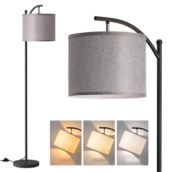 addlon Floor Lamp for Living Room with 3 Color Temperatures, Standing Lamp with Linen Lampshade for Bedroom, Office, Lamps with 9W LED Bulb Included
