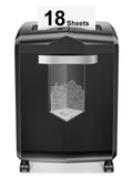 Bonsaii Paper Shredder 18 - Sheet Cross - Cut Shredder for Home Office with Wastebasket