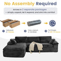 AECOJOY 110" L Shaped Modular Sectional Sofa for Living Room, Cloud Boneless Couch