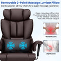 Hoffree Big and Tall Fabric Office Chair 450 lb, Executive Desk Chair with Massage Ergonomic Computer Chair with Footrest Reclining Desk Office Chair with Lumbar Support for Home Office