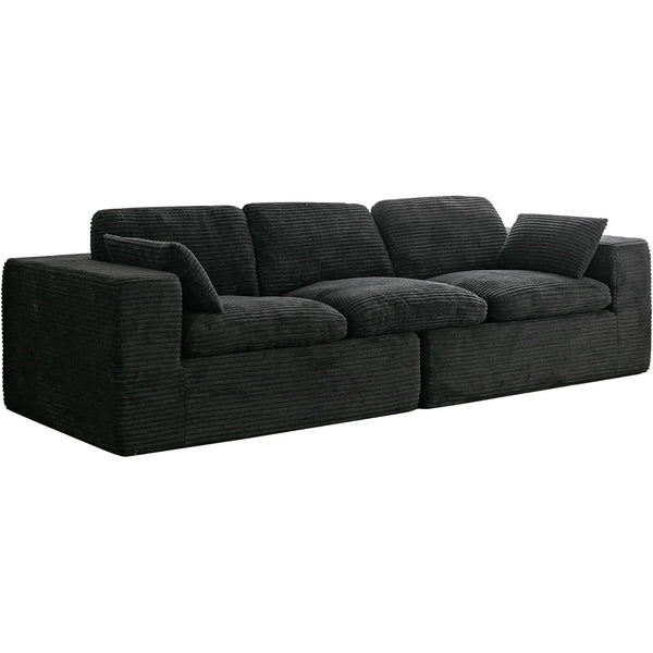 AECOJOY 110" Oversized Sofa for Living Room, 3 Seater Cloud Boneless Couch with Fluffy Seat Cushions