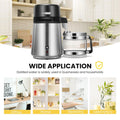 SPECSTAR Water Distiller Countertop 1.1 Gallon/4 L 304 Stainless Steel Distilled Water Machine with Smart Switch Purifier Filter for Home Office