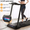 300 lb Portable Folding Treadmill, 3.0 HP Foldable Compact Treadmill for Home Office, Walking Running Treadmill with LED Display for Exercise