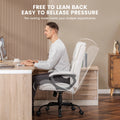 Mainstays Executive Ergonomic High Back Leather Home Office Desk Chair, Black