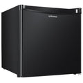 Upstreman 1.7 cu ft Mini Fridge with Freezer Single Door Compact Refrigerator, Low Noise, Energy Saving, Adjustable Temperature, Reversible Door, for Home Office Dorm, Black FR17