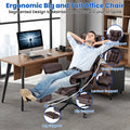 Hoffree Big and Tall Fabric Office Chair 450 lb, Executive Desk Chair with Massage Ergonomic Computer Chair with Footrest Reclining Desk Office Chair with Lumbar Support for Home Office