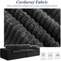 AECOJOY 110" Oversized Sofa for Living Room, 3 Seater Cloud Boneless Couch with Fluffy Seat Cushions