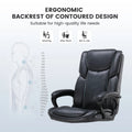 Mainstays Executive Ergonomic High Back Leather Home Office Desk Chair, Black
