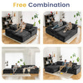 AECOJOY 110" L Shaped Modular Sectional Sofa for Living Room, Cloud Boneless Couch