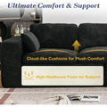 AECOJOY 110" Oversized Sofa for Living Room, 3 Seater Cloud Boneless Couch with Fluffy Seat Cushions