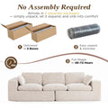 AECOJOY 110" Oversized Sofa for Living Room, 3 Seater Cloud Boneless Couch with Fluffy Seat Cushions