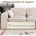 AECOJOY 110" Oversized Sofa for Living Room, 3 Seater Cloud Boneless Couch with Fluffy Seat Cushions