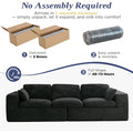 AECOJOY 110" Oversized Sofa for Living Room, 3 Seater Cloud Boneless Couch with Fluffy Seat Cushions